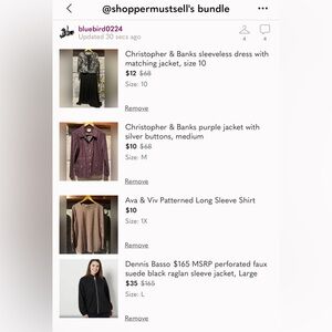 Christopher & Banks Purple Jacket with Silver Buttons